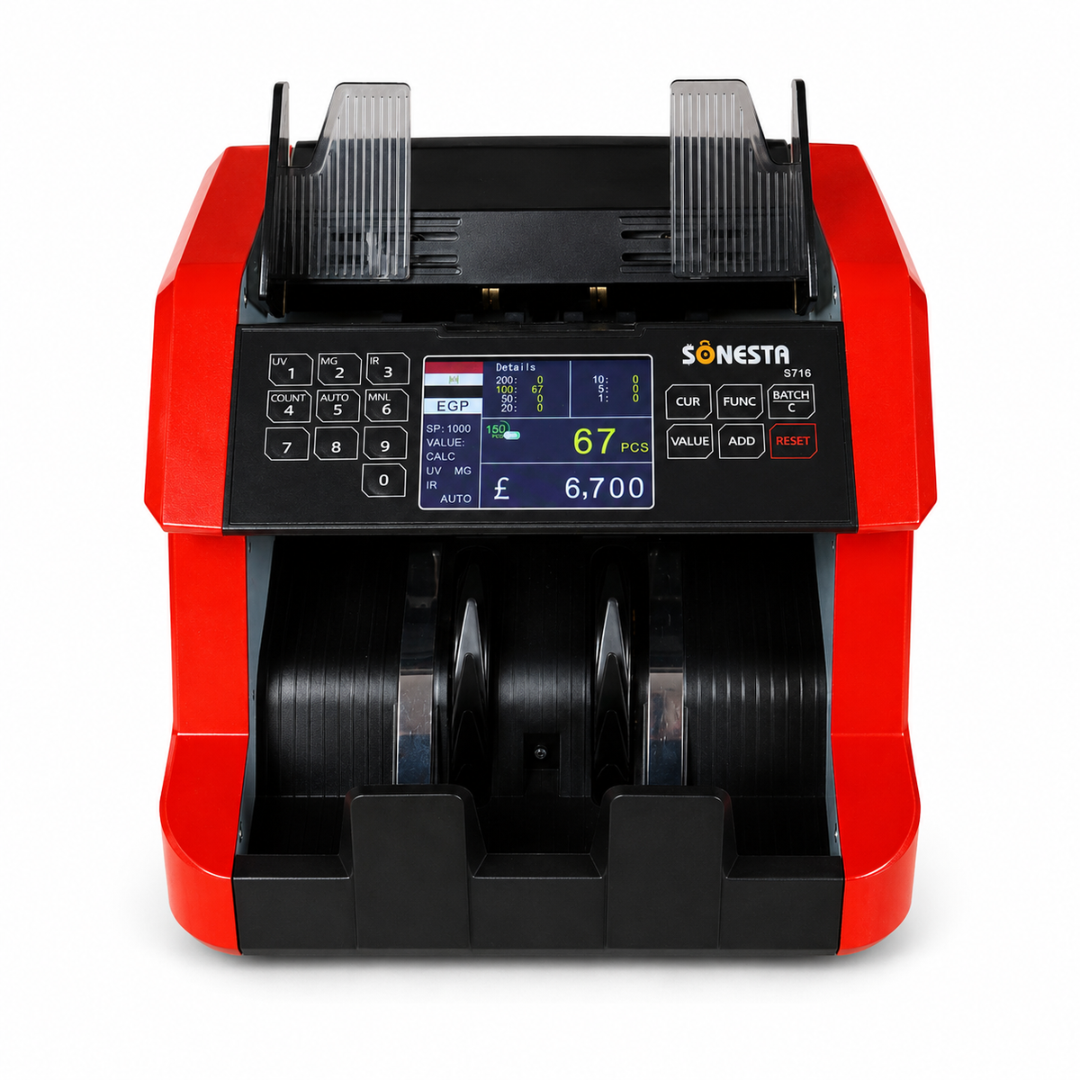 Sonesta S716 Money Counting Machine | TFT Color Display & Advanced Cash Protection