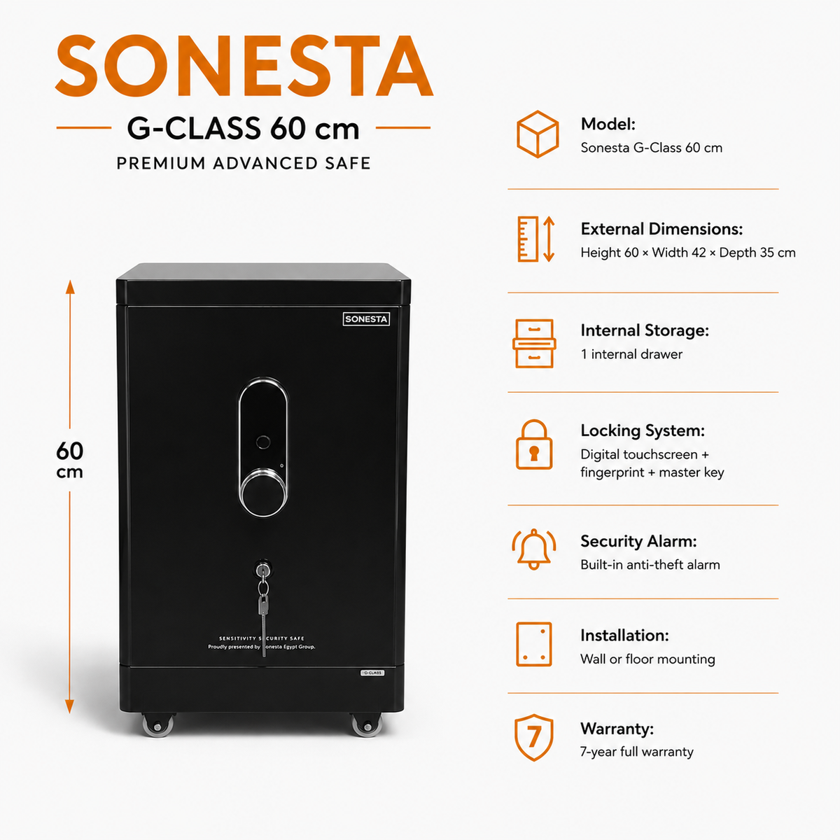 Sonesta G-CLASS 60 cm Safe