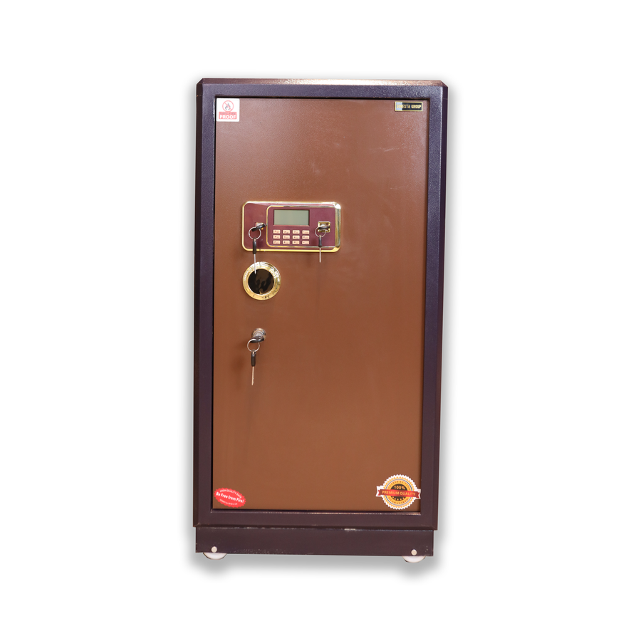 Half-Armored Safe Mauve X Brown 110 cm | 137 kg | 7-Year Warranty