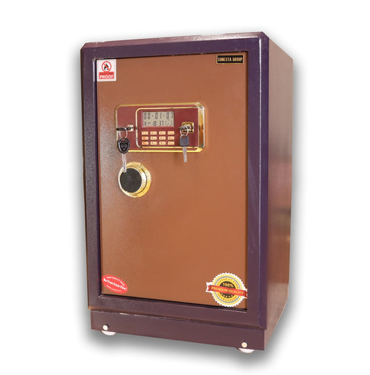 Half-Armored Safe Mauve X Brown 92 cm | 112 kg | 7-Year Warranty