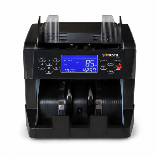 Sonesta S721 Money Counting Machine | LCD Display & Dual Counterfeit Detection