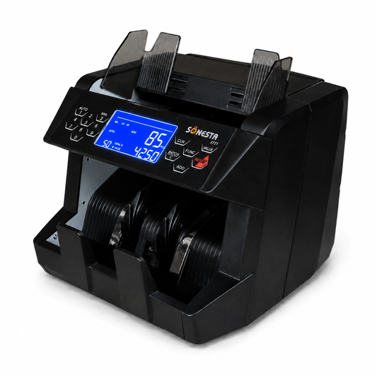 Sonesta S721 Money Counting Machine | LCD Display & Dual Counterfeit Detection