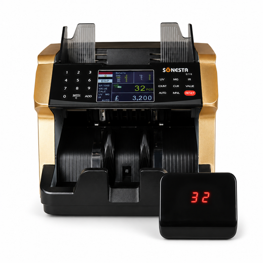 Sonesta S719 Money Counting Machine | TFT Color Display & 7-Currency Support