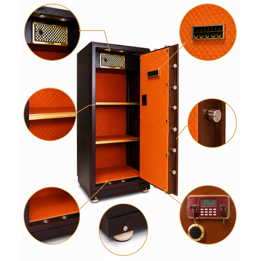 Half-Armored Safe Mauve X Brown 92 cm | 112 kg | 7-Year Warranty